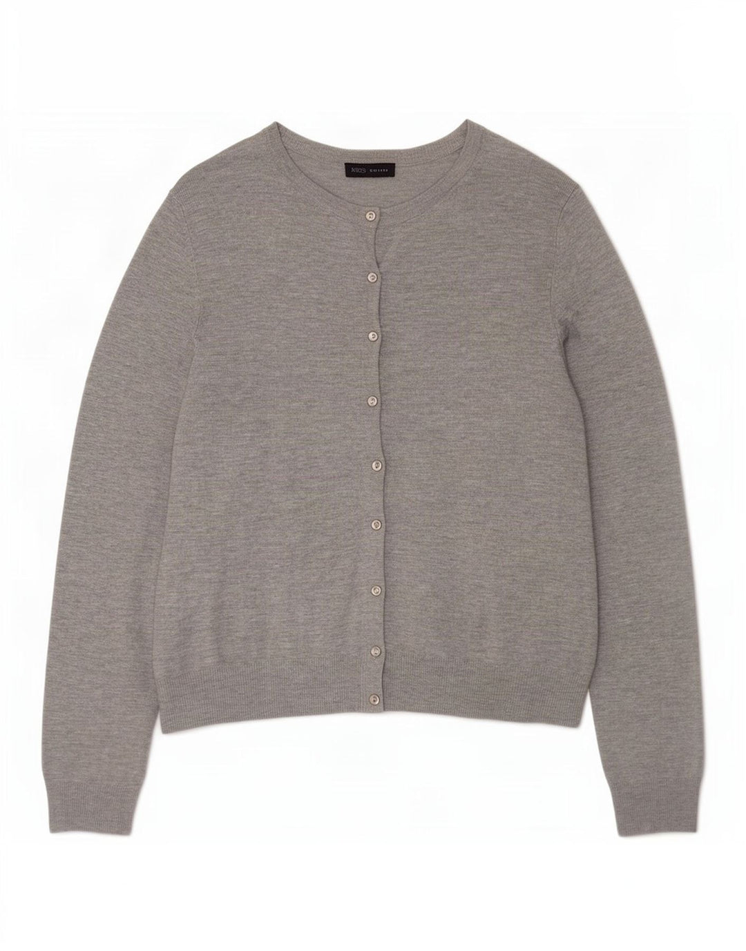 Marks & Spencer Dame Cardigan Sweater UK 14 Large Grå Flecked Viscose