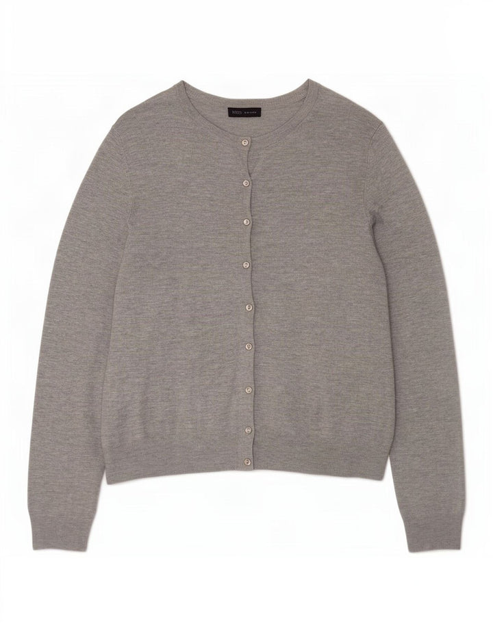 Marks & Spencer Dame Cardigan Sweater UK 14 Large Grå Flecked Viscose