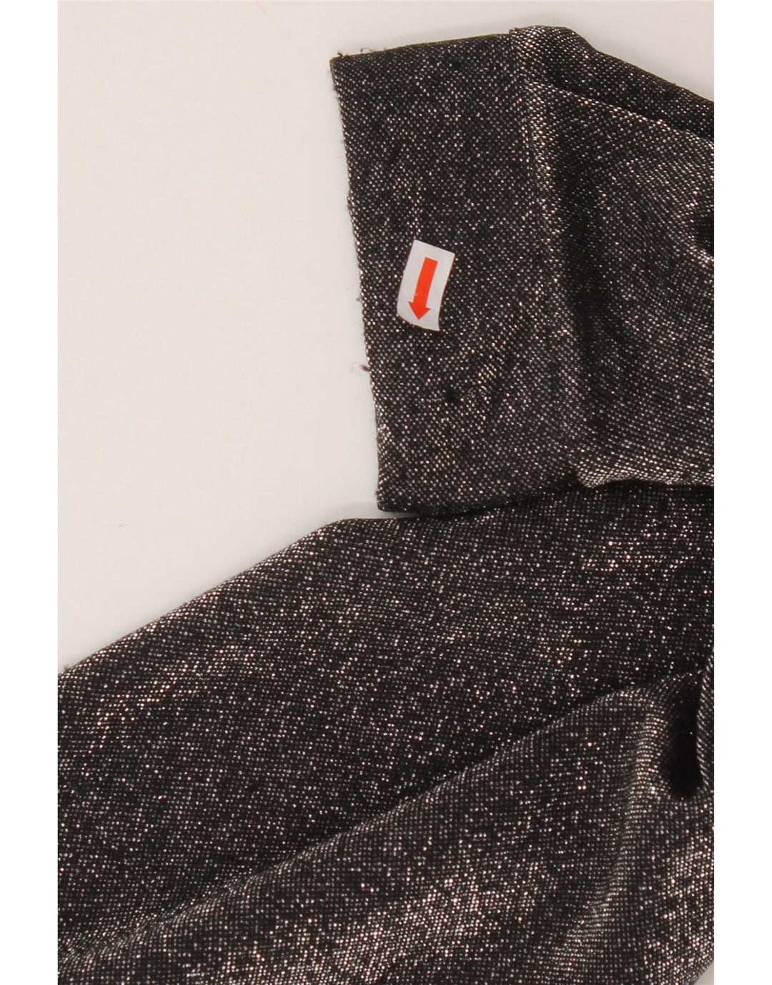 VINTAGE Dame Oversized skjortebluse UK 16 Large Black Flecked Polyester