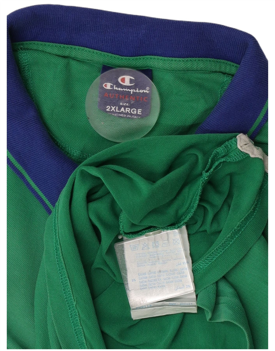 Champion herre poloskjorte 2XL grøn bomuld