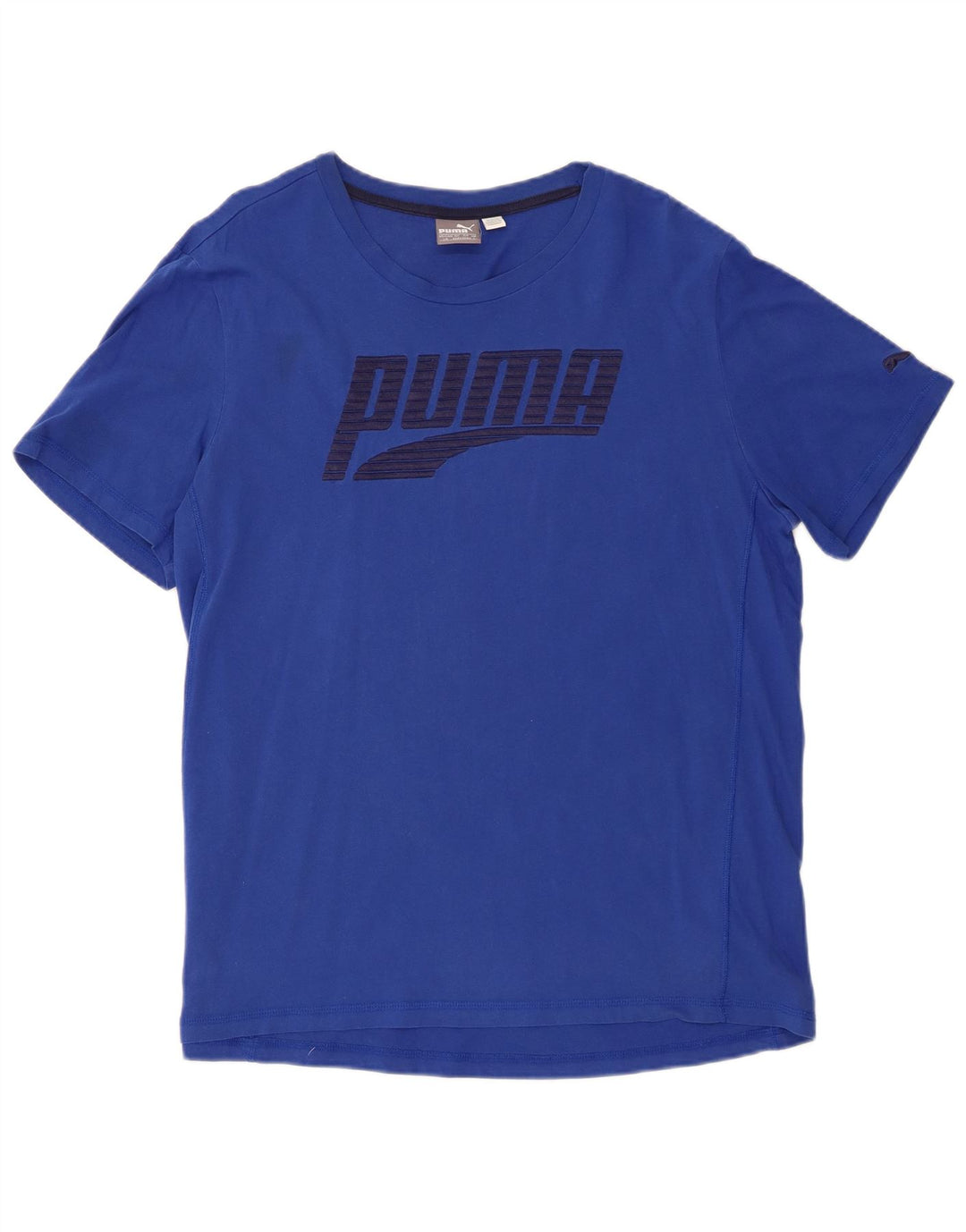Puma Herre Grafisk T-Shirt Top Stor Blå Bomuld
