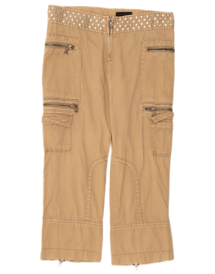 Calvin Klein Dame Capri Cargo Bukser W28 L22 Beige Bomuld