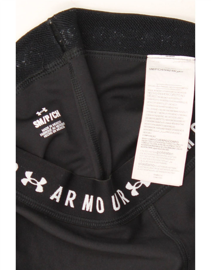 UNDER ARMOUR Womens Graphic Sport Shorts UK 10 Small Black Polyester Vintage Under Armour and Second-Hand Under Armour from Messina Hembry 