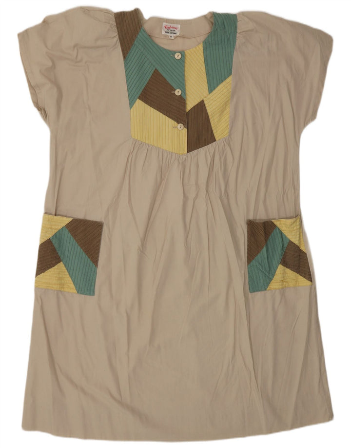 Capricci By Marcell Dame teltkjole UK 14 Medium Beige Patchwork Bomuld