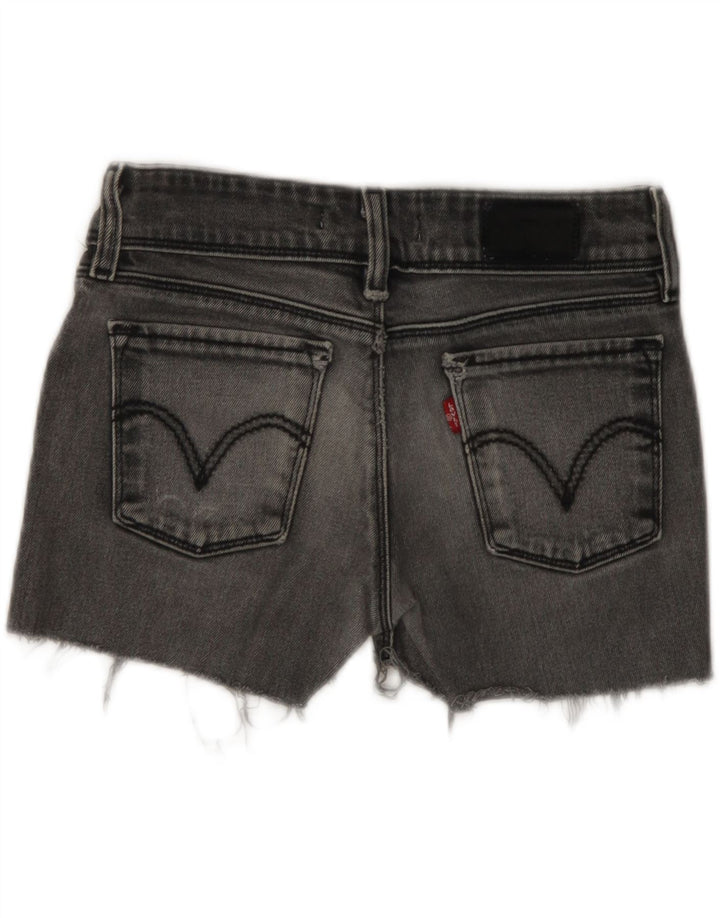 LEVI'S Womens 571 Slim Fit Denim Shorts W28 Medium Grey Cotton Vintage Levi's and Second-Hand Levi's from Messina Hembry 