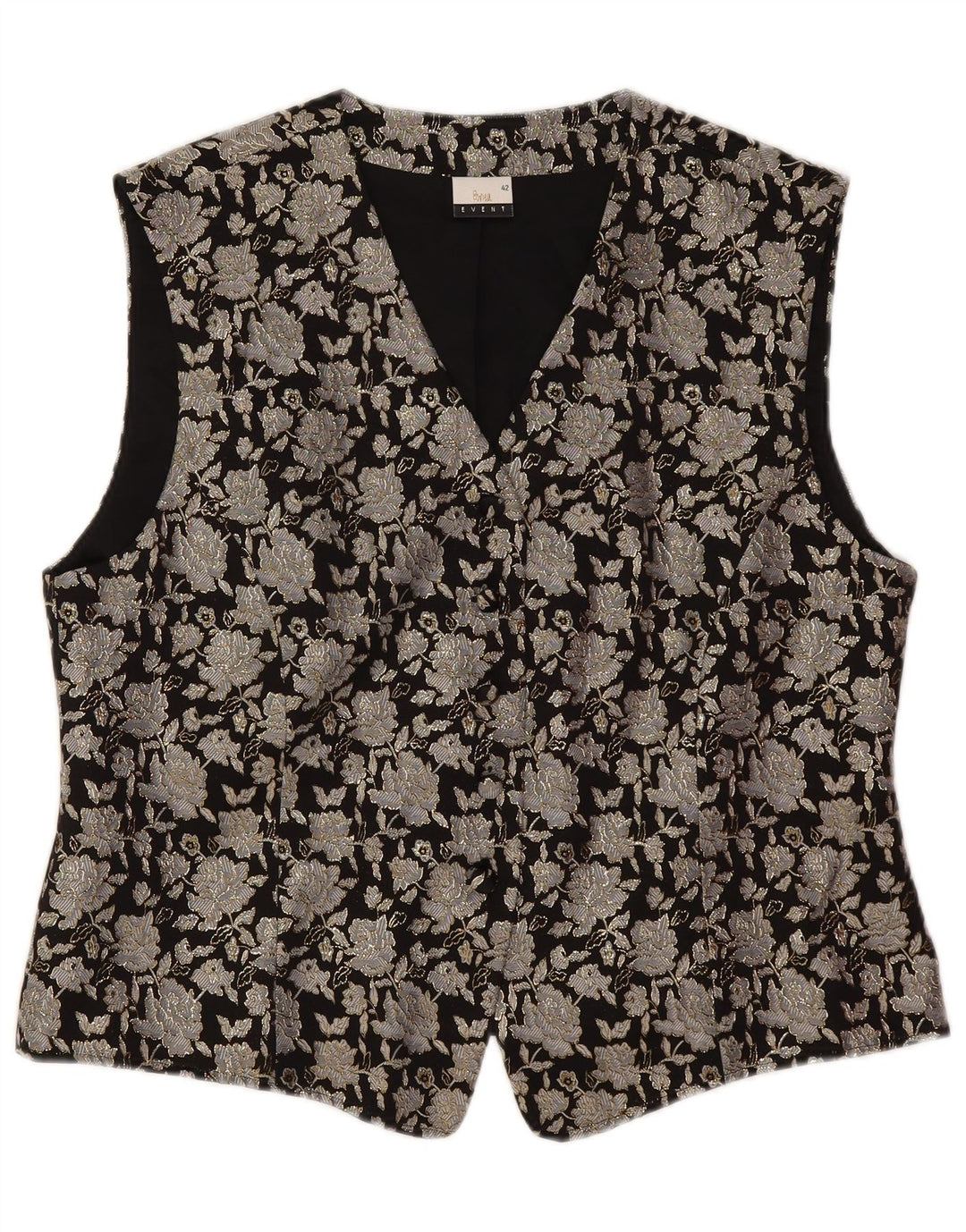 Tru Womens Crop Top EU 48 Large Black Floral Polyamid