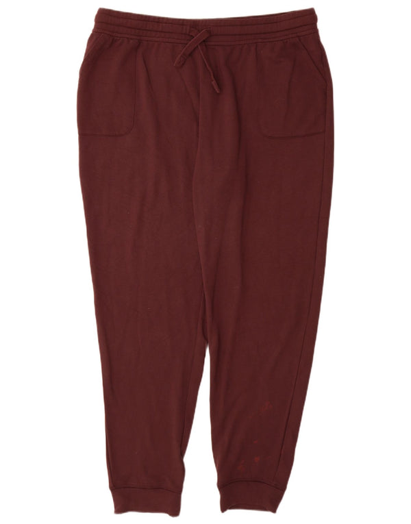 Fat Face Dame træningsdragt Bukser Joggers UK 16 Large Burgundy Viscose
