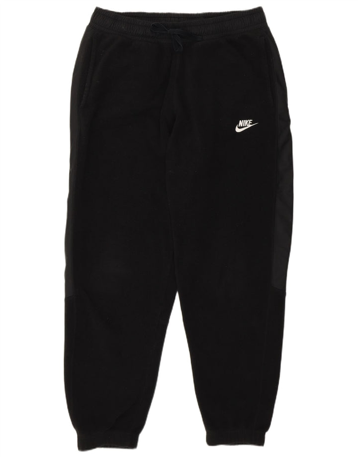 Nike dame fleece træningsdragt bukser Joggers UK 14 Medium Black Polyester