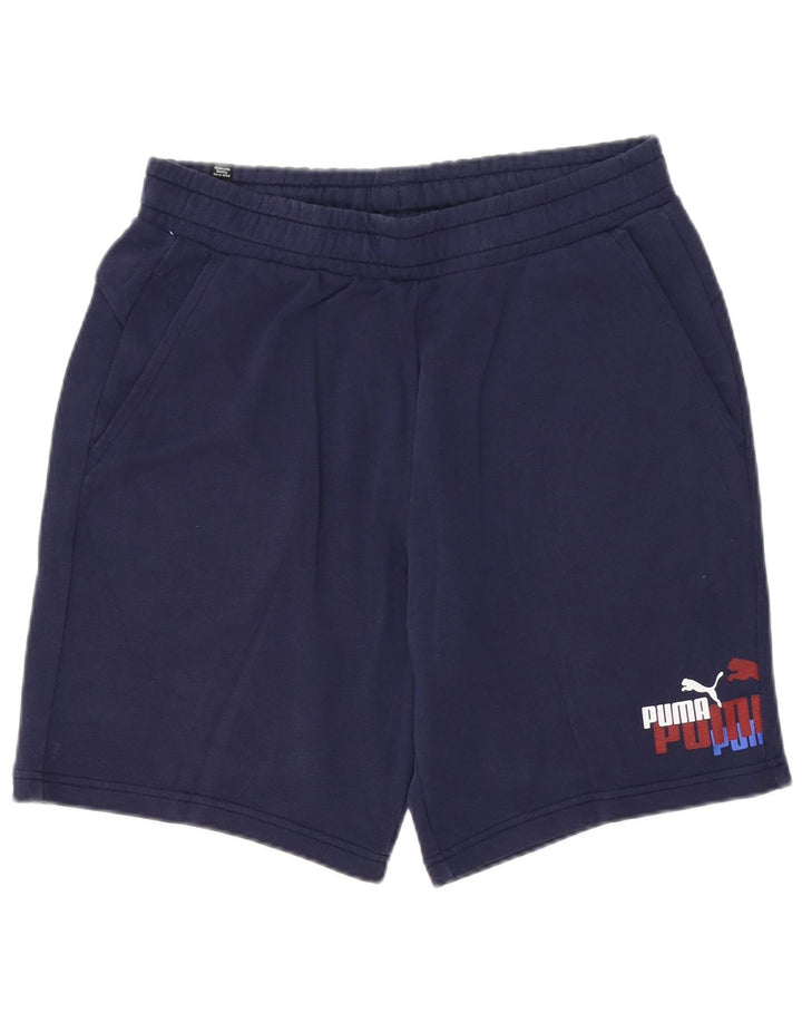 PUMA Grafiske sportsshorts til mænd store marineblå