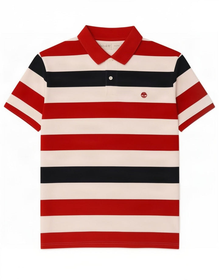 Timberland Herre Regular Fit Polo Shirt Medium Flerfarvet stribet bomuld