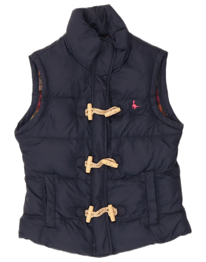 Jack Wills Dame Duffle Polstret Gilet UK 10 Small Navy Blue