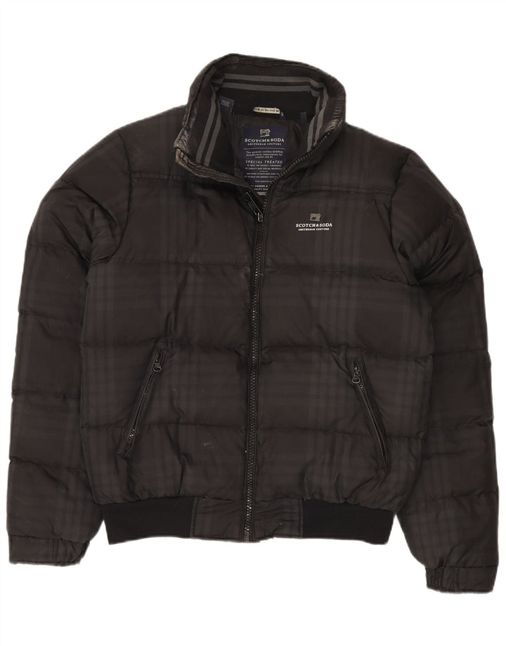 Scotch & Soda Herre Amsterdam Couture polstret jakke UK 38 Medium Black Check