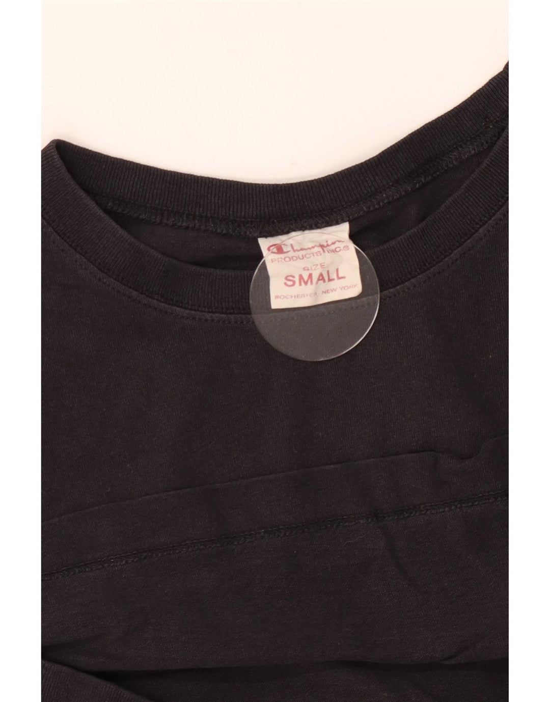 Champion Dame Grafisk T-Shirt Top UK 10 Lille Sort