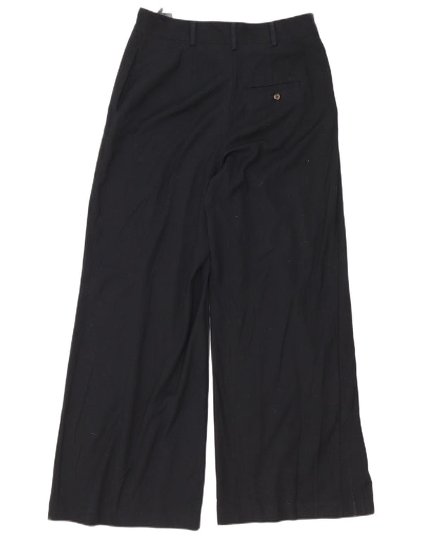 Marks & Spencer Kvinder Casual Bukser med brede ben, UK 10 Small W30 L30 Sort