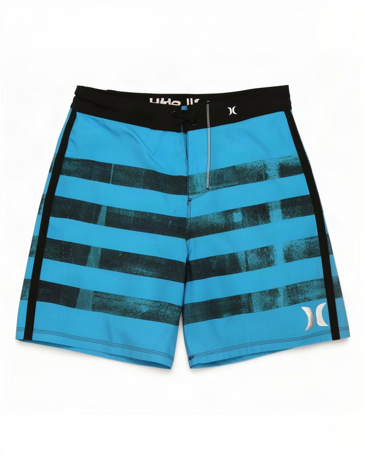 Hurley Badeshorts til mænd store blå stribet polyester