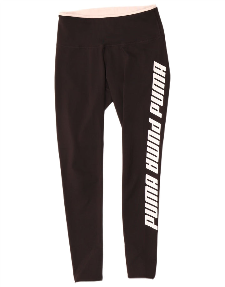 Puma Grafiske Leggings til kvinder UK 10 Lille sort polyester