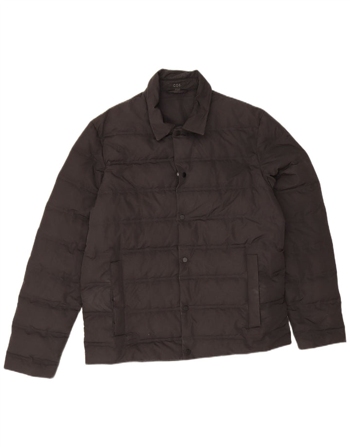 Cos Herre polstret jakke UK 40 Large Black Polyester