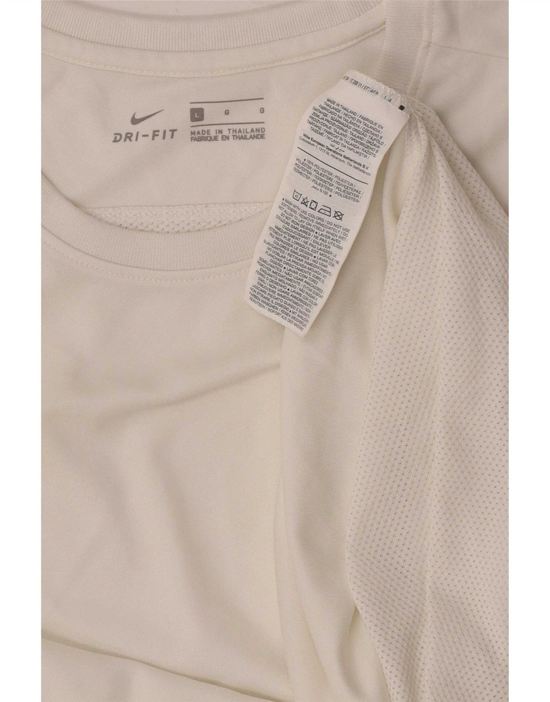Nike Herre Dri Fit T-shirt Top Stor hvid polyester
