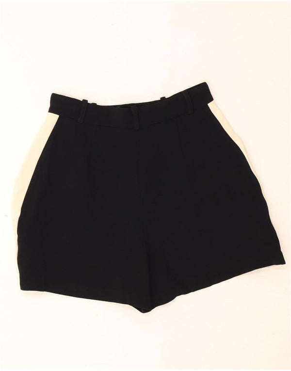 Elisabetta Franchi Dame Chino Shorts med høj talje IT 44 Medium W26 Navy Blu