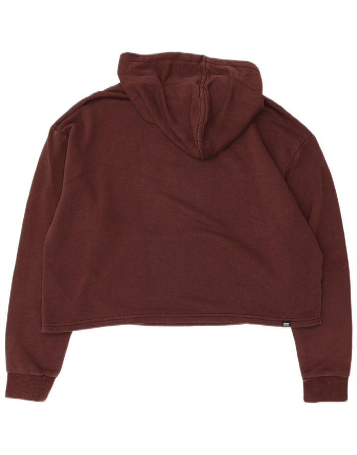 Puma Womens Crop Oversized hættetrøje Jumper UK 10 Lille brun bomuld
