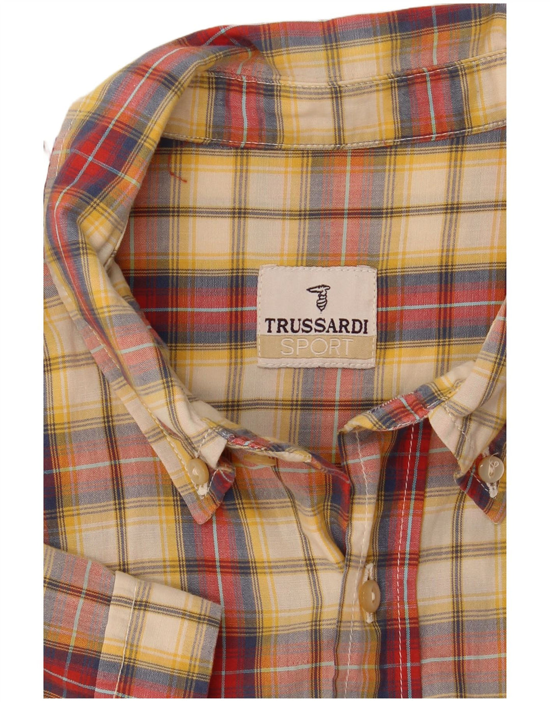 Trussardi Kortærmet Herreskjorte Medium Flerfarvet Ternet