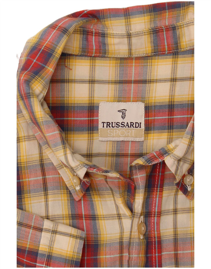 Trussardi Kortærmet Herreskjorte Medium Flerfarvet Ternet