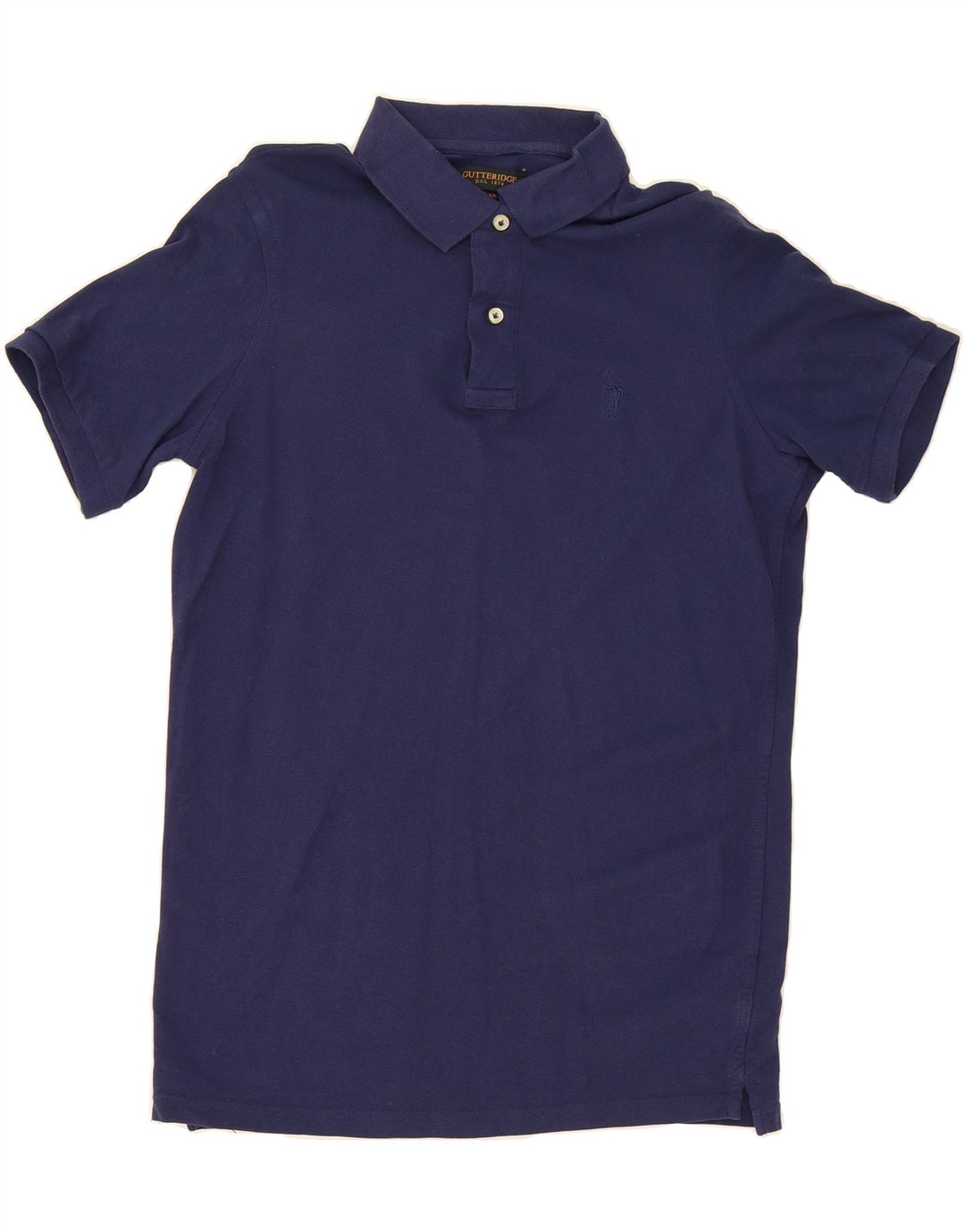 GUTTERIDGE Mens Regular Fit Polo Shirt Large Navy Blue Cotton Vintage Gutteridge and Second-Hand Gutteridge from Messina Hembry 