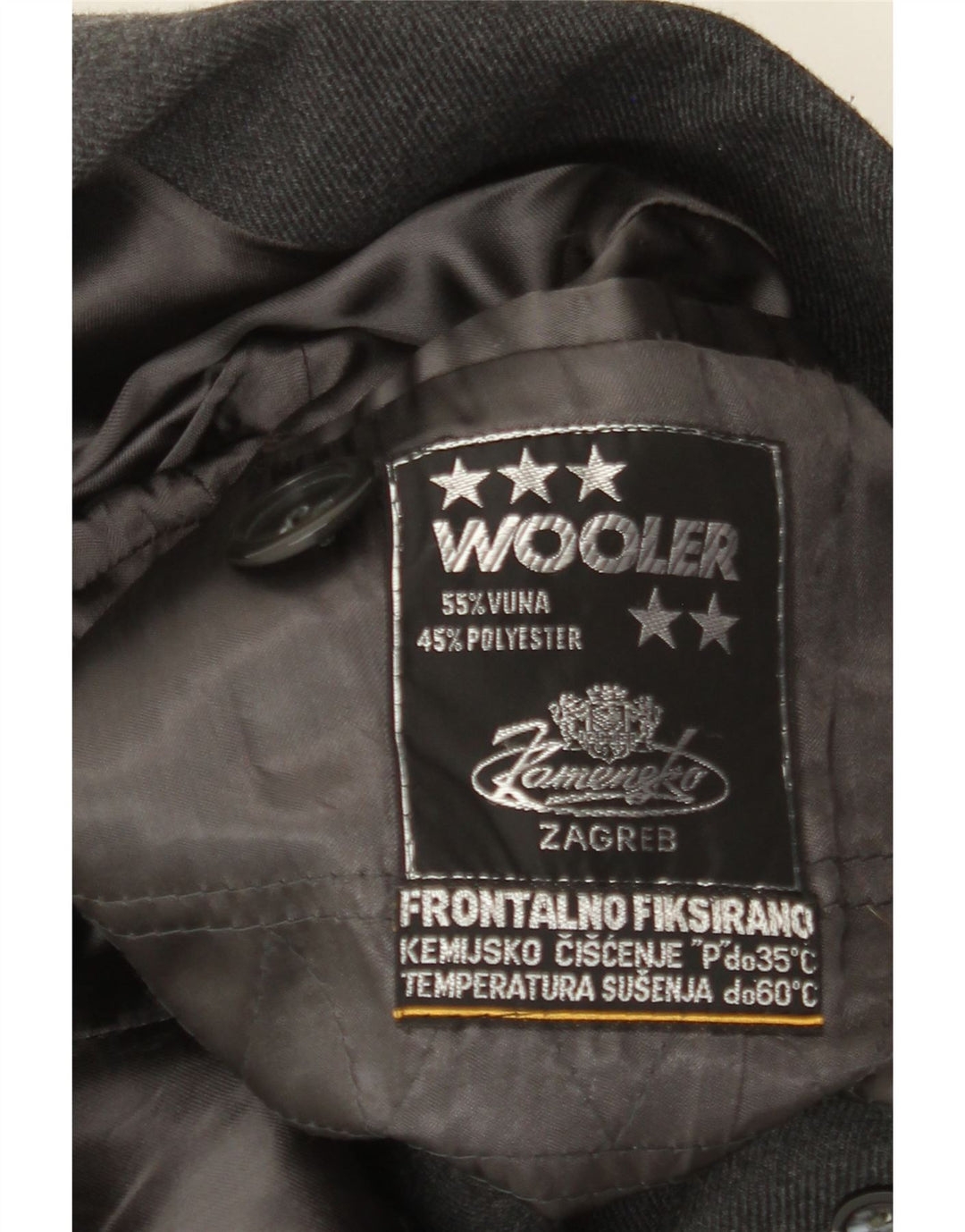 Vintage overfrakke til kvinder UK 10 Lille grå uld