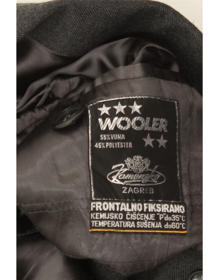 Vintage overfrakke til kvinder UK 10 Lille grå uld