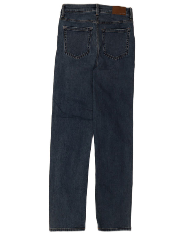 Marks & Spencer Dame Sienna Straight Jeans UK 8 Small W26 L28 Blue Cotton