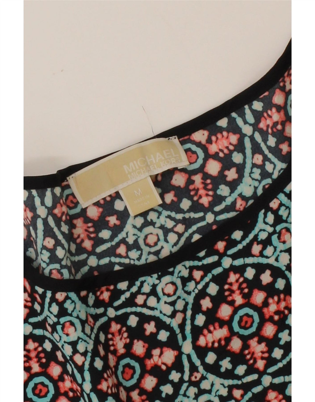 MICHAEL KORS Womens Oversized Vest Top UK 14 Medium Multicoloured Floral Vintage Michael Kors and Second-Hand Michael Kors from Messina Hembry 
