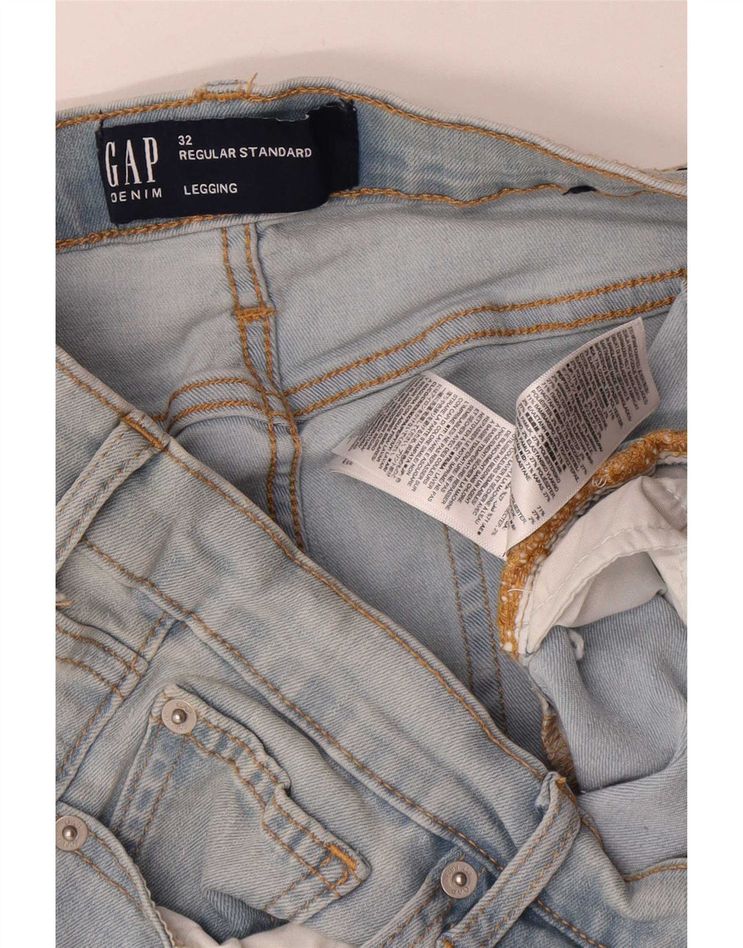 Gap Womens Legging Standard Fit Regular Straight Jeans W32 L25 Blå Bomuld