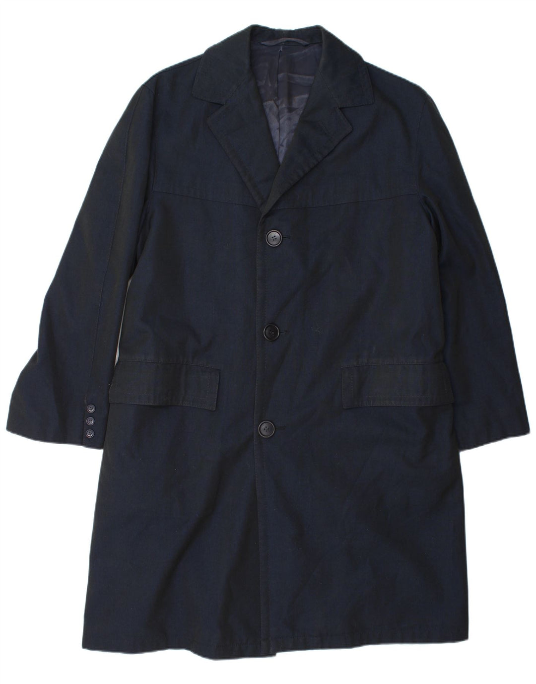 Senator Herre Overfrakke UK 38 Medium Navy Blue Wool