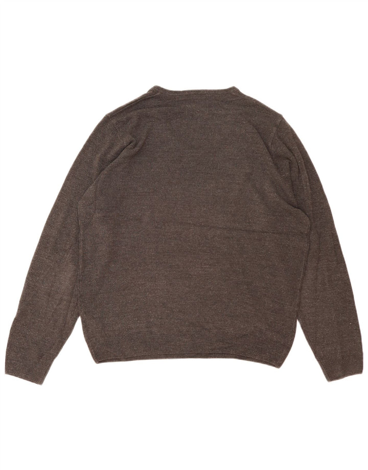 Marks & Spencer Herre V-hals sweater Stor Grå Akryl