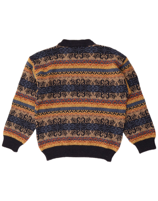 Vintage Herre Turtle Neck Jumper Sweater IT 50 Medium Flerfarvet