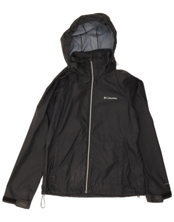 Columbia Herre Omni-Shield Regnjakke med hætte UK 38 Medium Sort Nylon