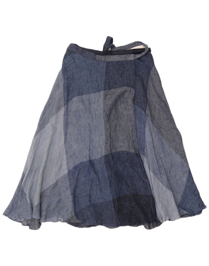 Phase Eight Womens Wrap Flared Skirt UK 12 Medium W32 Blue Colourblock