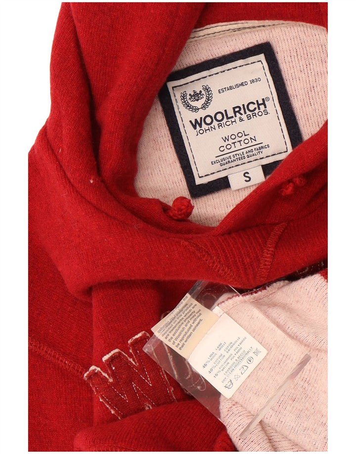 Woolrich Herre grafisk hættetrøje lille rød uld