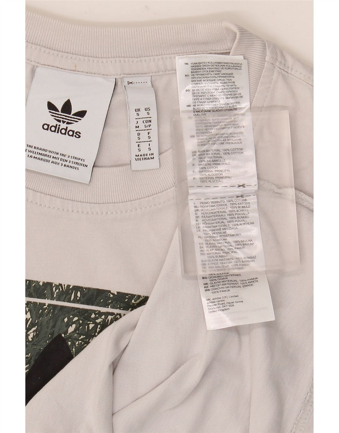 Adidas Herre grafisk T-shirt top lille hvid bomuld