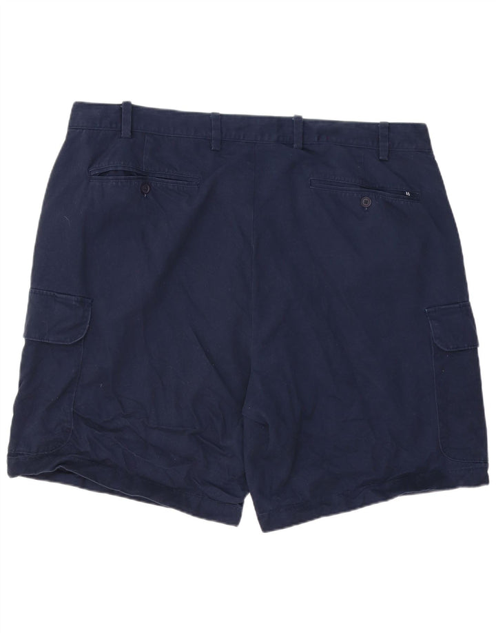 NAUTICA Herre Cargo Shorts W44 2XL Marineblå Bomuld