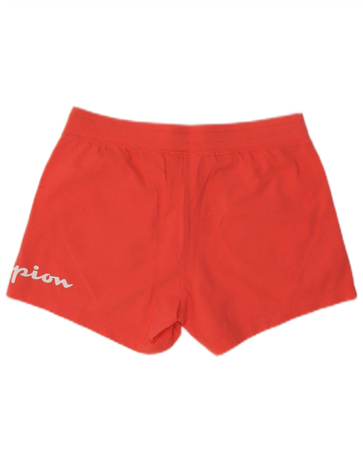Champion Kvinder grafiske sportsshorts UK 14 Medium Orange Bomuld