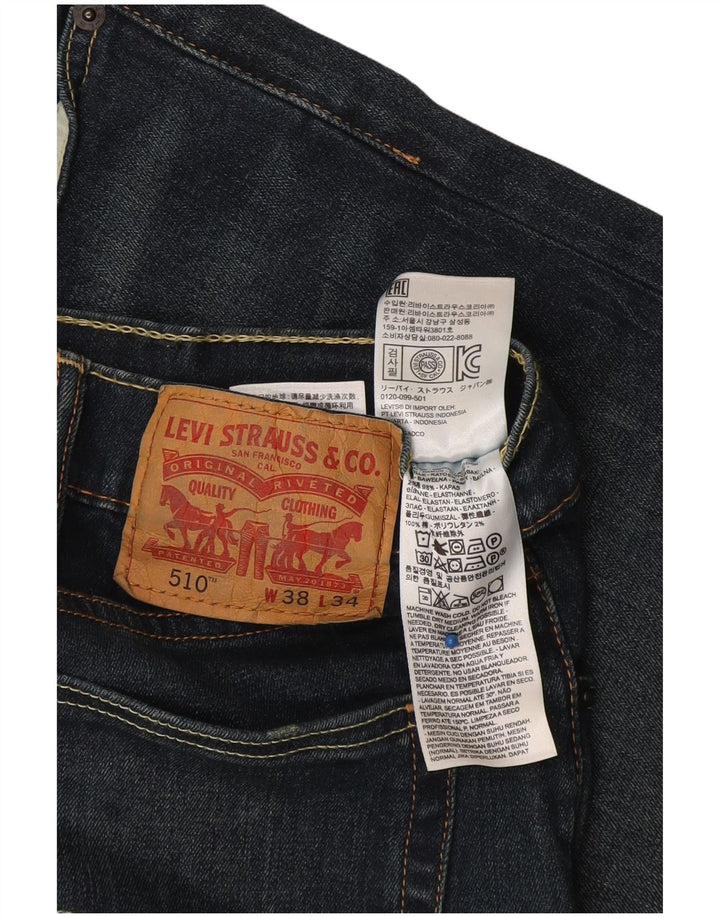 Levi's Herre 510 Skinny Jeans W38 L34 Blå Bomuld