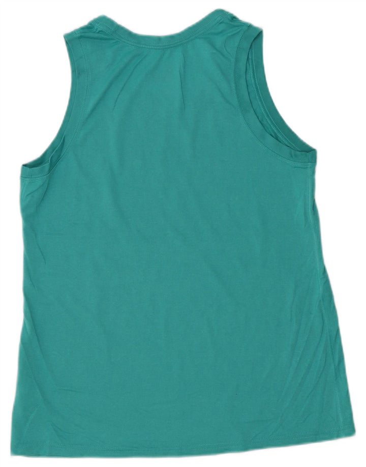 Nike Dame Dri Fit Regular Fit Vest Top UK 14 Large Green Polyester