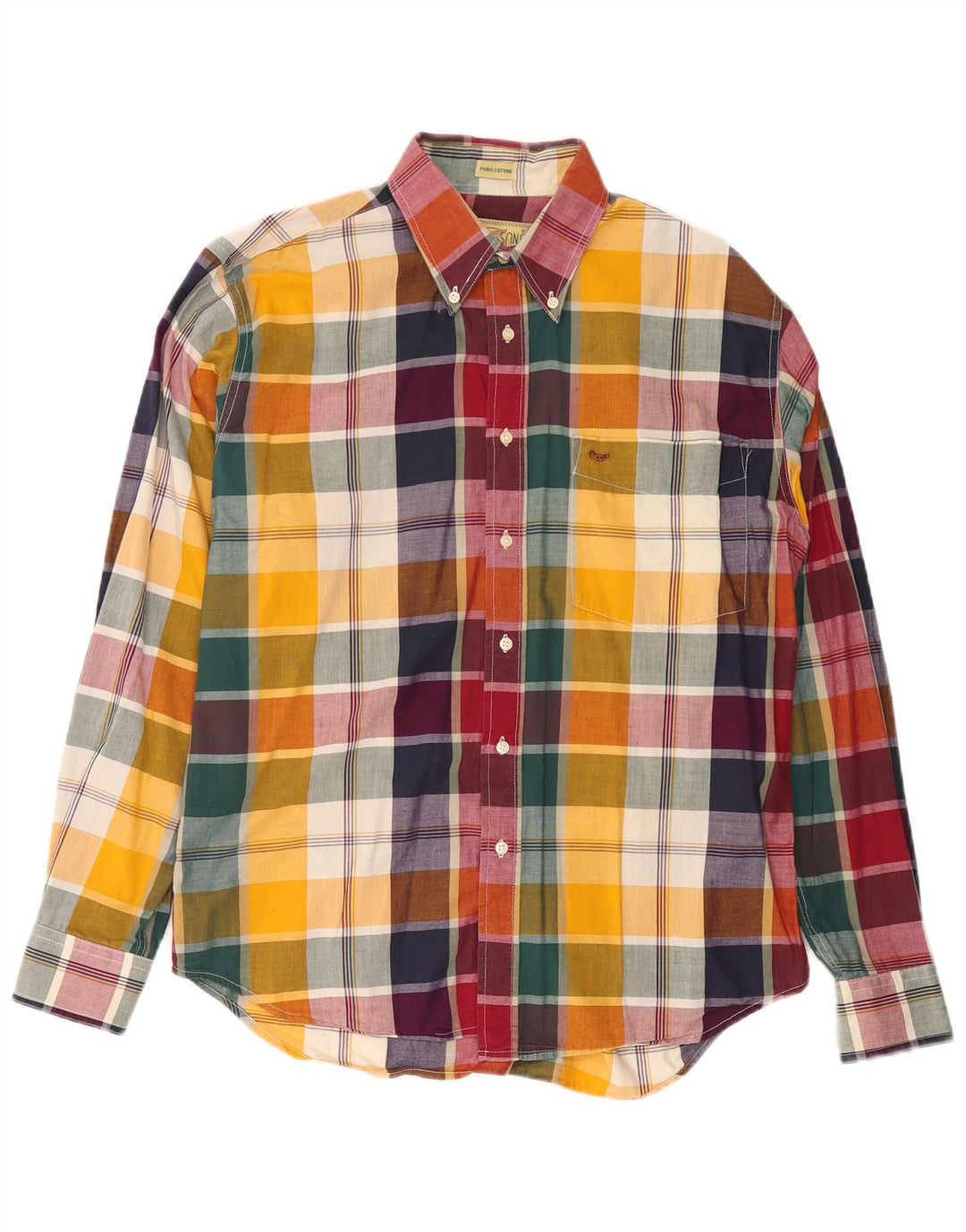 Alley & Sons Herre Ternet skjorte Medium Flerfarvet Plaid Bomuld