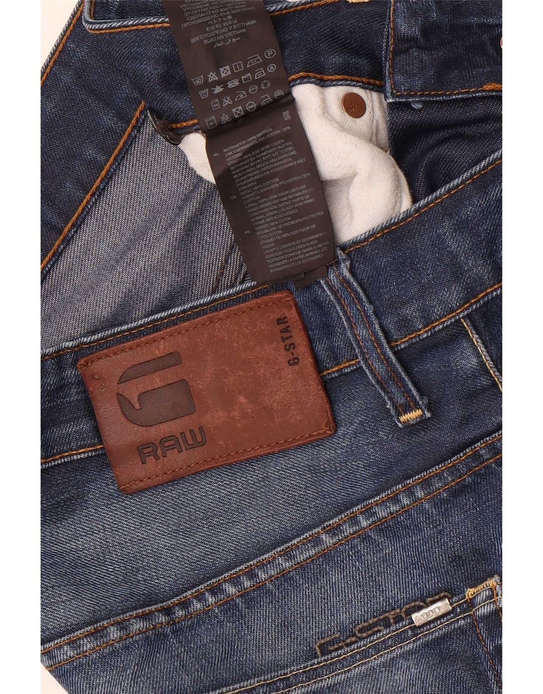 G-Star Straight Jeans til mænd W31 L32 Blå Bomuld