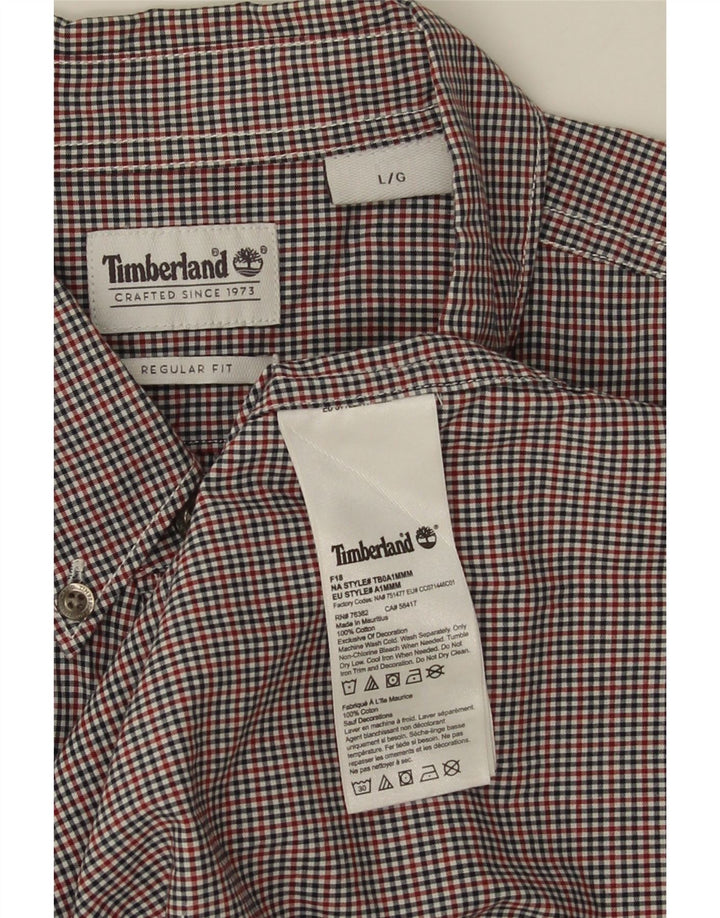 Timberland Herre Regular Fit skjorte Stor flerfarvet Gingham Bomuld