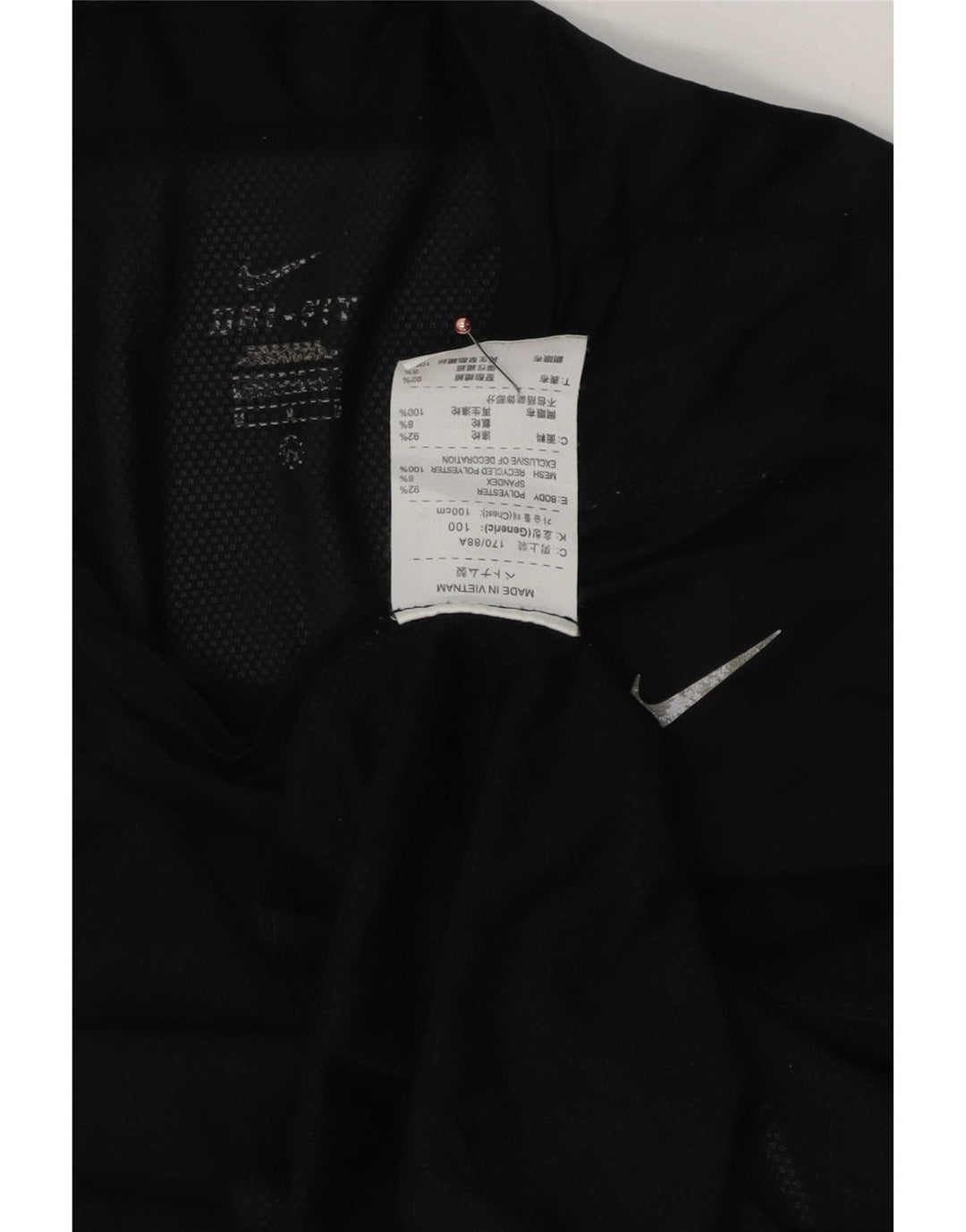 Nike Herre Dri Fit T-Shirt Top Medium Sort Polyester
