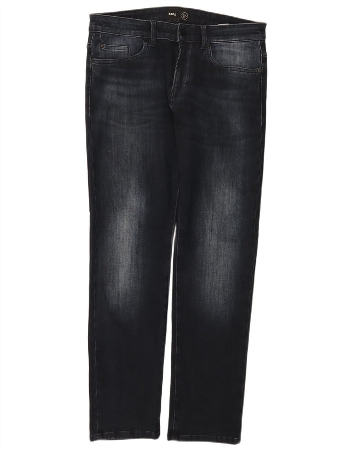 HUGO BOSS Dame Slim Jeans W34 L32 Marineblå Bomuld