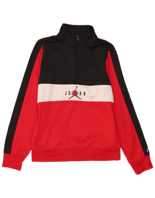Jordan Boys Grafisk Sweatshirt Jumper 12-13 år Stor rød farveblok