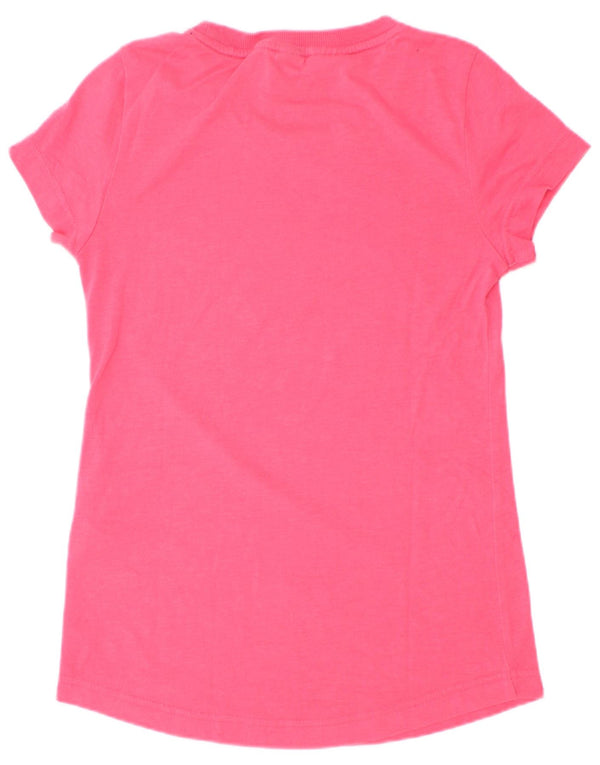 Adidas piger grafisk t-shirt top 9-10 år Pink bomuld